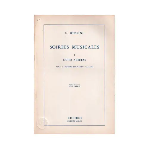Soirees Musicales - Vol.1 - Ocho Arietas
