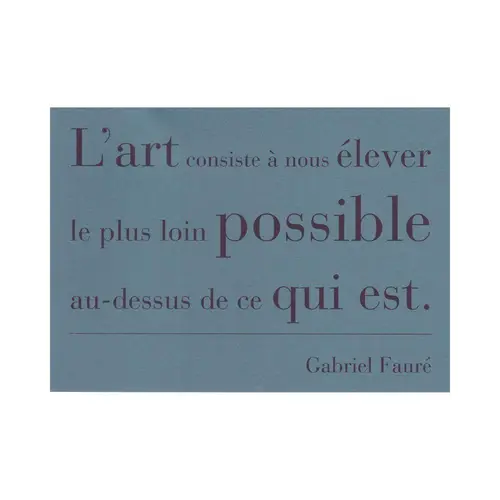 Cartão Postal Frase L' art consiste à nous élever le plus loin possible au-dessus de ce qui est