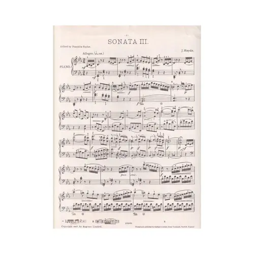 Piano sonatas n.3 in Eb
