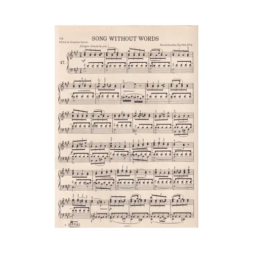 Song without words - allegro vivace in A
