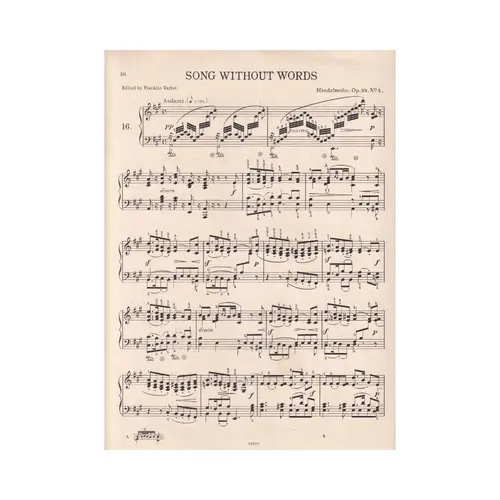 Songs without words - andante in A