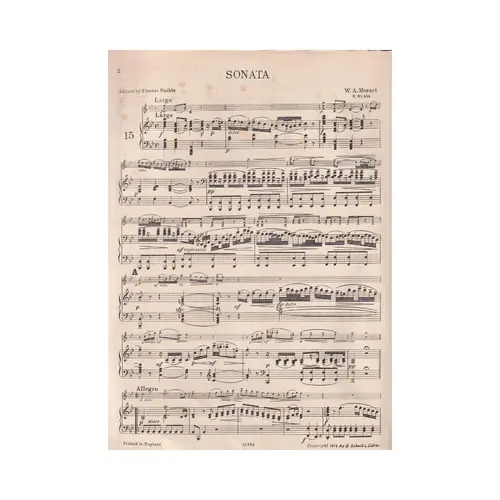 Sonata n.15 Bb major K454