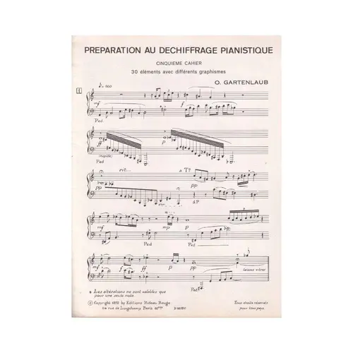 Pianistique - Cinquieme Cahier