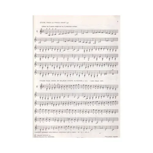 L'ecole du jeune guitariste 50 etudes faciles et progressives