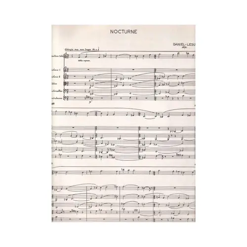 Nocturne pour hautbois solos e orchestre a cordes (score+parts)