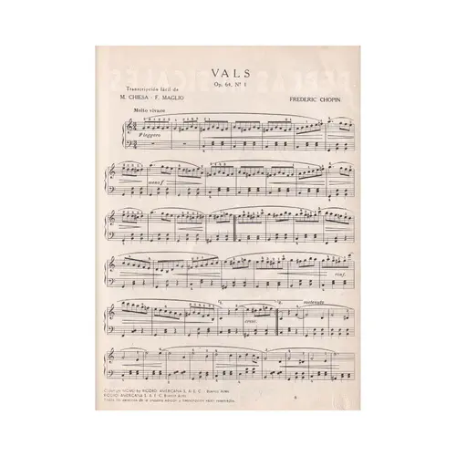 Vals - Op.64 N.1  (Chiesa)  (Edição Antiga)