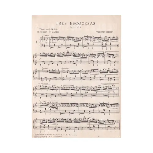 3 Escocesas - Op.72 N.3  (Chiesa)  (Edição Antiga)