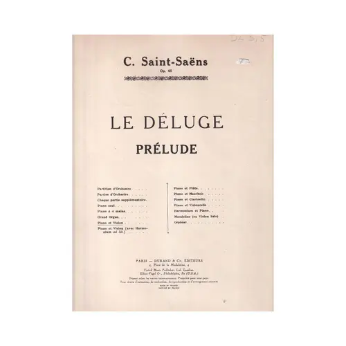 Le Déluge - prelude