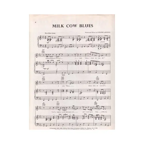 Milk Cow Blues