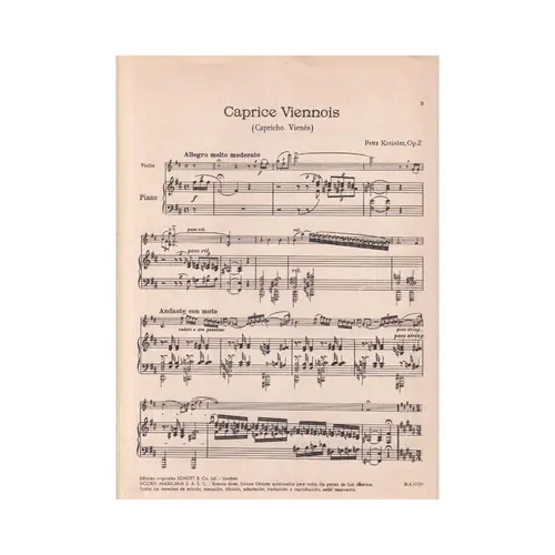 Caprice Viennois- Op.2