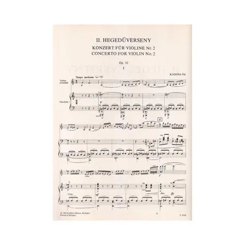 Konzert Fur Violine N.2 - Op.32