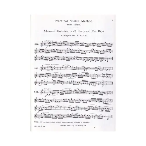 Practical Violin Method - Vol.3