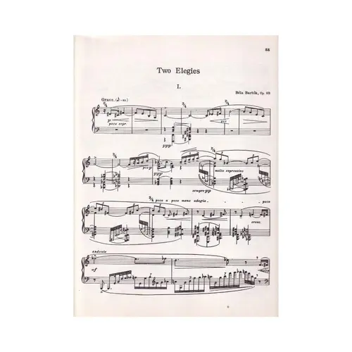 Two Elegies - Op.8 B   for piano (Edição Antiga)