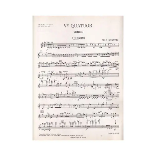 V. Streichquartett - partes