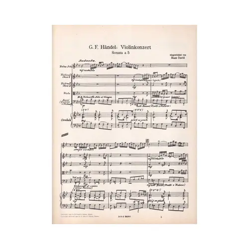 Violin-Konzert - Sonata A 5