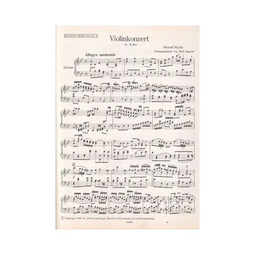 Konzert In B Dur  (Edição Antiga)