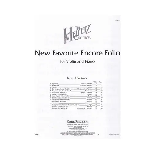 New Favorite Encore Folio
