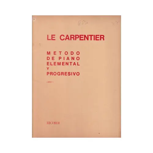 Metodo De Piano Elemental Y Progr.. Vol.1 (Ed. Ant