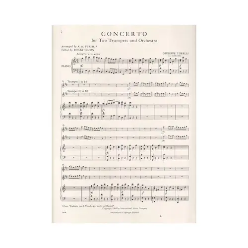 Concerto In C Major For Two Trumpets