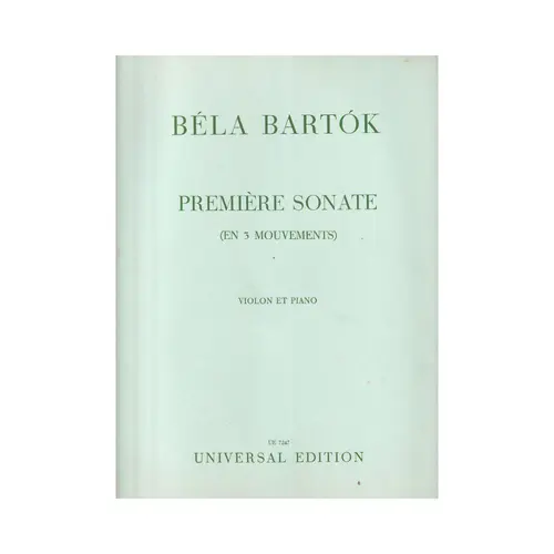 PREMIERE SONATE (EN 3 MOUVEMENTS) - VIOLON ET PIANO