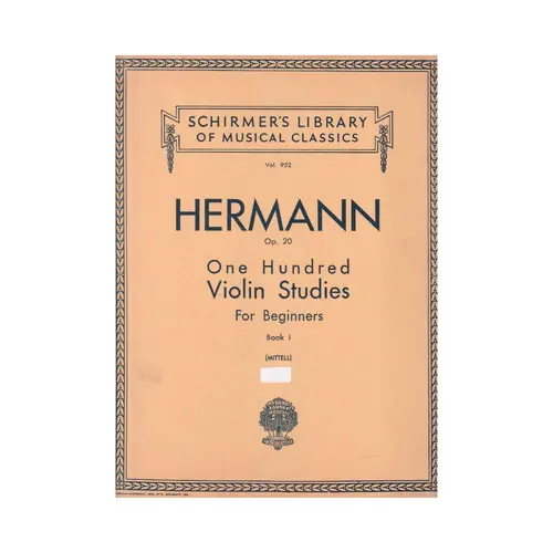 One Hundred Violin Studies For Beg. Op.20 - Vol.1  (Edição Antiga)