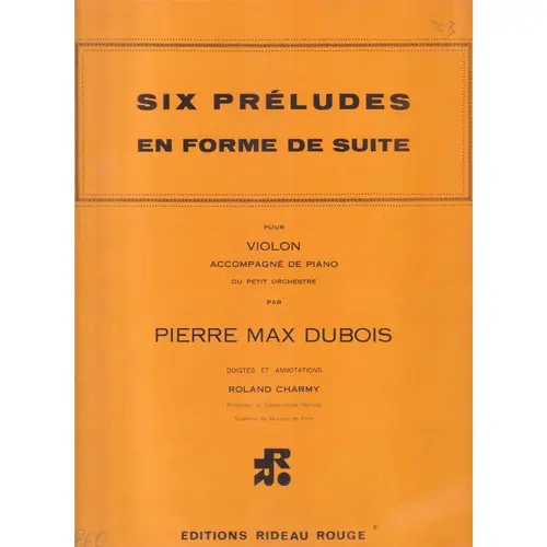 Six Préludes En Forme de Suite - Pour Violon et Piano