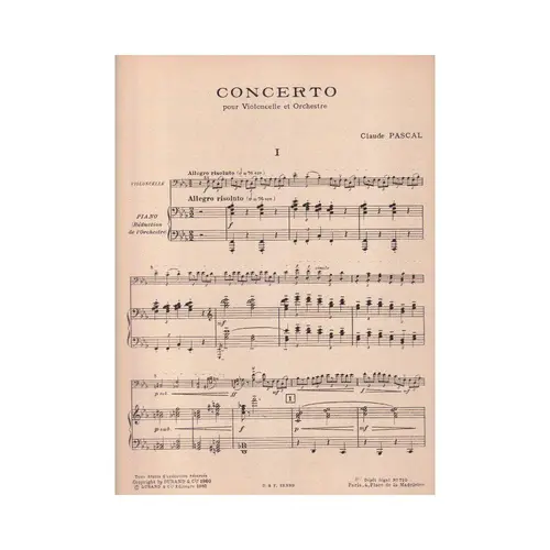 Concerto Pour Violoncelle  et orchestre (Edição Antiga)