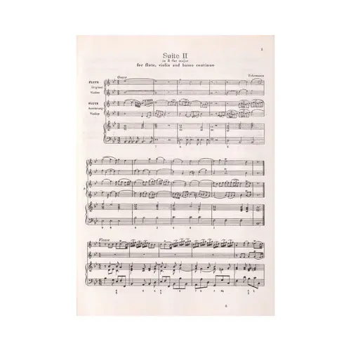 Suite N.2 In B Flat Major for flute, violin und basso continuo