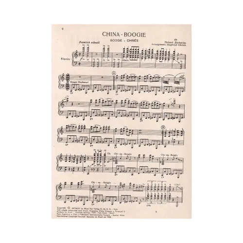 China Boogie para piano