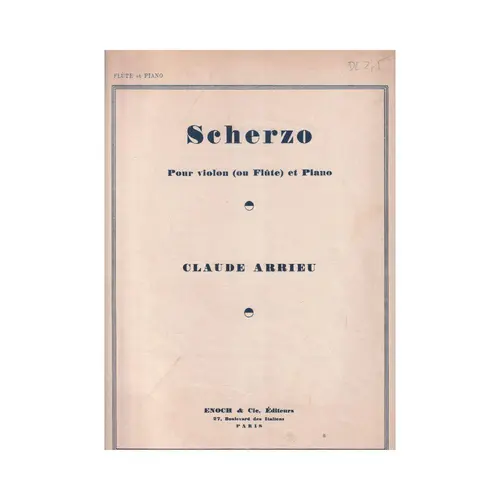 Scherzo Pour Violon (ou Flûte) et Piano