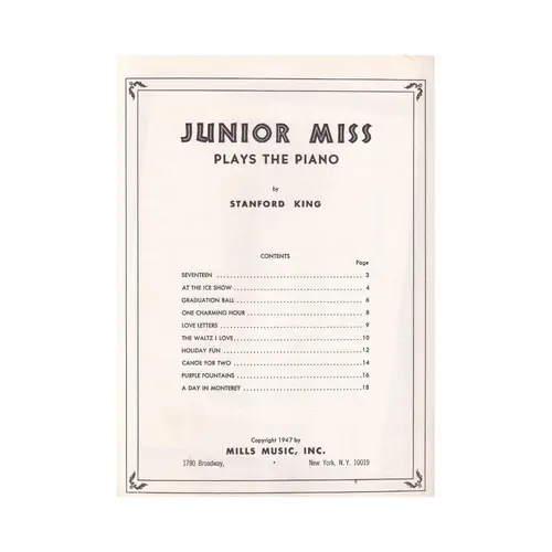 Junior Miss - Plays The Piano