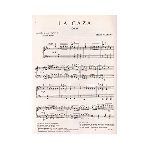 La Caza   - Op.17 - Sonata para Piano