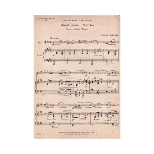 Chant Sans Paroles - Cello  (Edição Antiga)