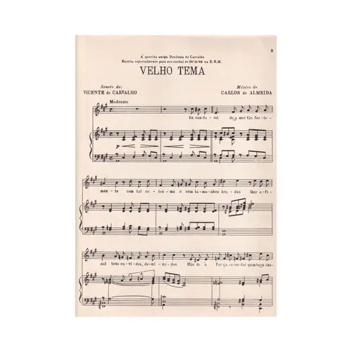 Velho Tema para piano e canto