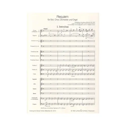 Requiem In D Minor K. 626 - full score