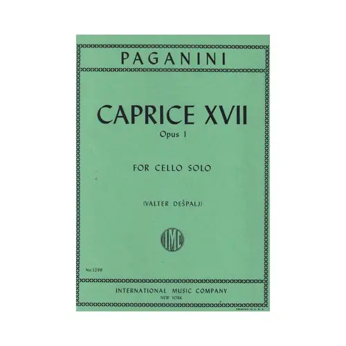 Caprice XVII For Cello - Op.1