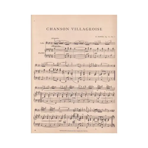 Chanson Villageoise - Op.62 N.2   (Edição Antiga)