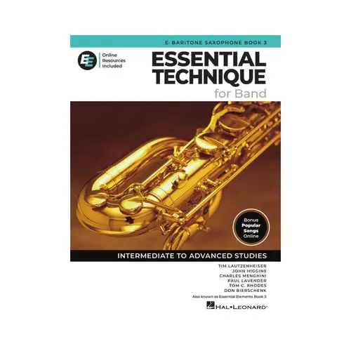 Essential Technique for Band – Eb Baritone Sax Book 3 with Online