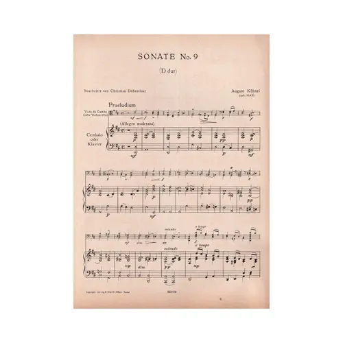 Sonate Ix D Dur  (Edição Antiga)