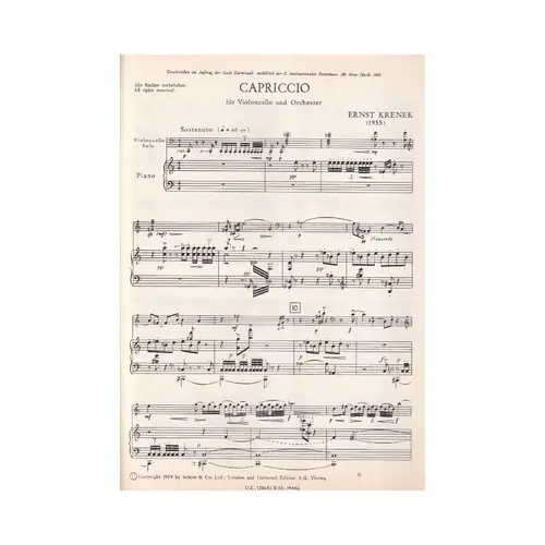 Capriccio Fur Violoncell