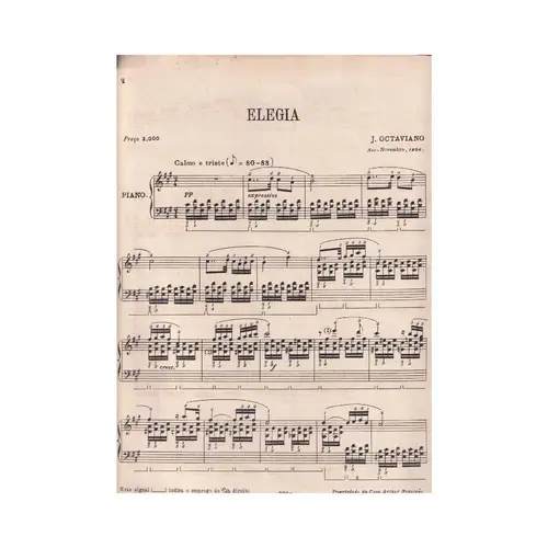 Elegia para piano (Edição Antiga)