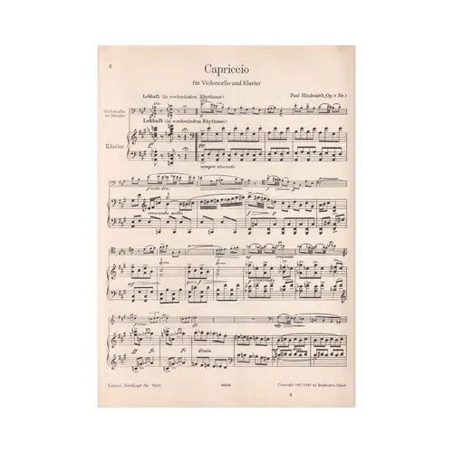 Capriccio A Dur - Op.8 N.1  (Edição Antiga)