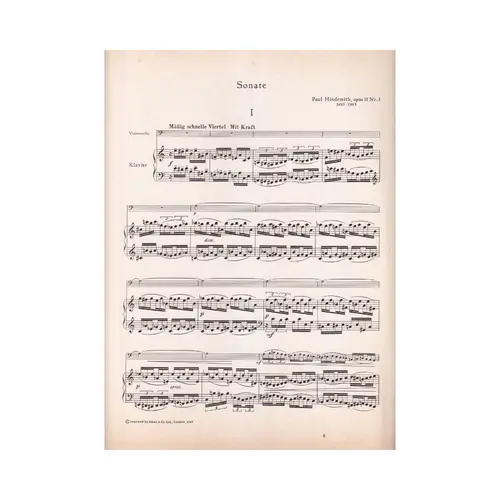 Sonate Fur Violoncello - Op.11 N.3