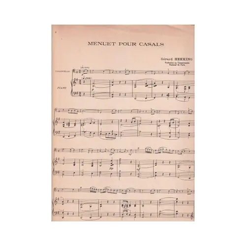 Menuet Pour Casals