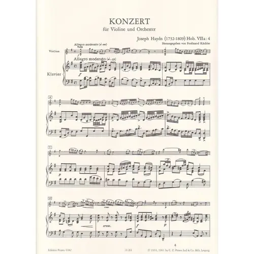 Violin Konzert N.2 G Dur - Hob.Vi Ia: 4