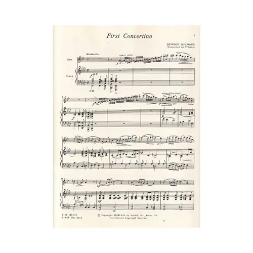 First Concertino Clarinet Solo