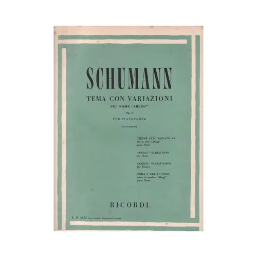 Tema Con Variazioni Op.1