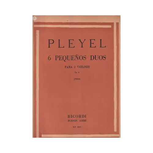 6 Pequenos Duos - Op.8  (Edição Antiga)
