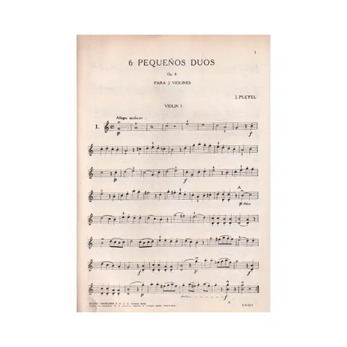 6 Pequenos Duos - Op.8  (Edição Antiga)