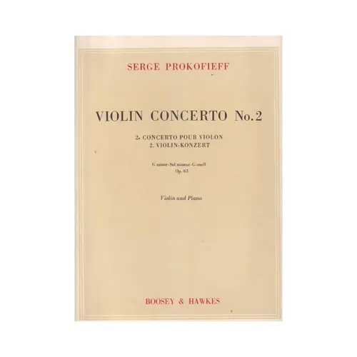 Violin Concerto N.2 G Minor Op.63 - violin and piano